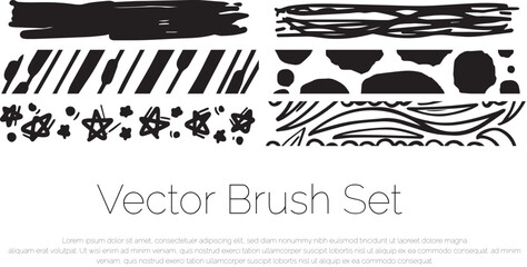 Obraz premium hand-drawn retro vintage drawing creative brush art vector design