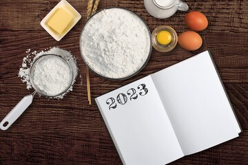 Baking set with numbers 2023 new year