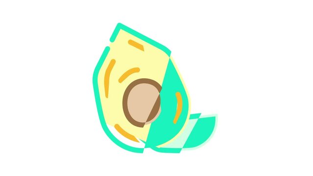 lucuma vitamin food color icon animation