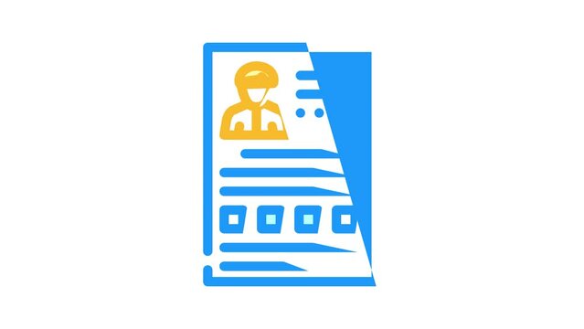 questionnaire business manager color icon animation