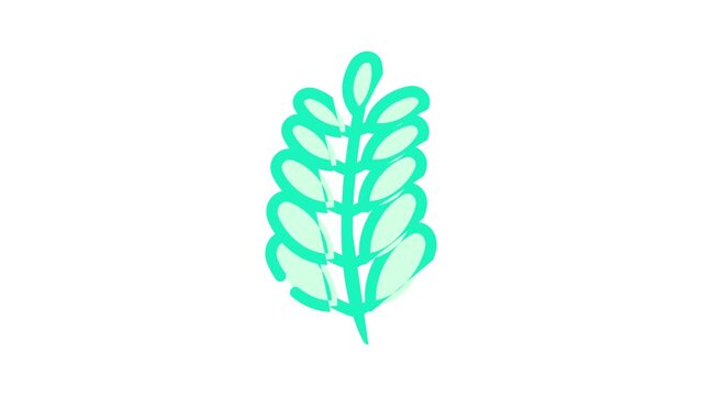 moringa bio vitamin food color icon animation