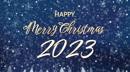 merry christmas lettering with snowflake background