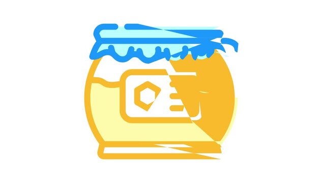honey jar color icon animation