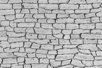 Light white grey stone brick wall, modern texture masonry pattern background abstract