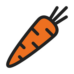 Carrot icon. Vegetable food sign. Diet nutrition symbol. Vector graphics