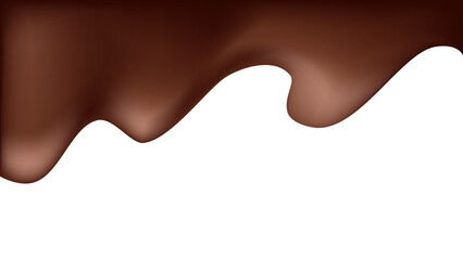 Dripping glaze background. Chocolate liquid sweet flow. Vector illustration.