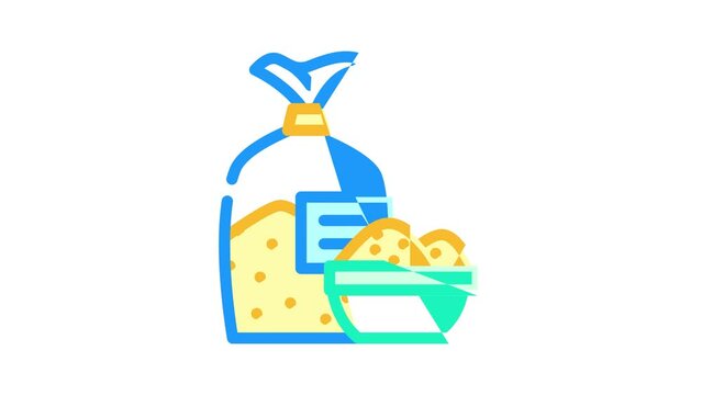 quinoa healthcare food color icon animation