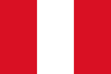 Peru flag vector illustration. National symbol of country in South America.