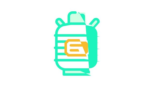 dewar vessel laboratory tool color icon animation