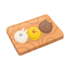 Cute animal faces macaron desserts