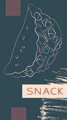 Instagram story with hand drawn illustrations of asian food, line art