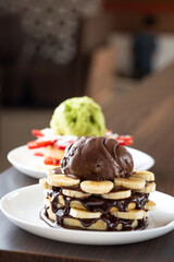 sorvete de chocolate com banana