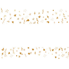 confetti, hearts, stars for promotions and events . party, diary, decorate, event. Vector illustration.
