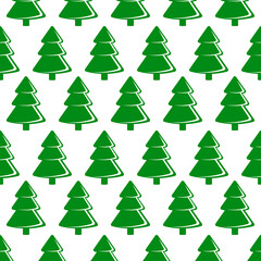 Tiempo de Navidad. Patrón repetitivo con silueta de árbol de navidad con nieve
