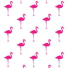 Patrón repetitivo con silueta de flamingo