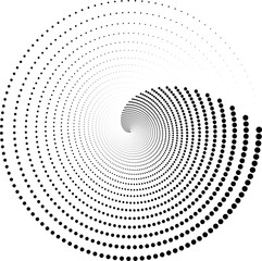 Ethnic mandala decoration pattern. Black abstract vector circle frame halftone dots logo emblem design element for medical, treatment, cosmetic. Round border Icon using halftone circle dots. 
