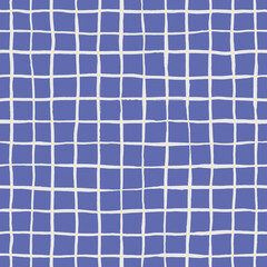 Grid check purple and beige seamless pattern