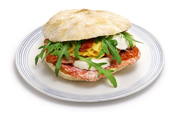 Puccia( a sandwich made of pizza dough), Italian Puglia food