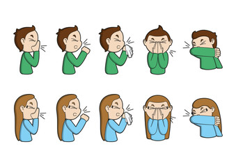 Covid-19 gestes barrières 3 - Couleurs