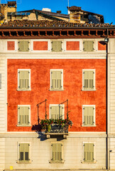 Fototapeta na wymiar historic old town of Trentino - italy