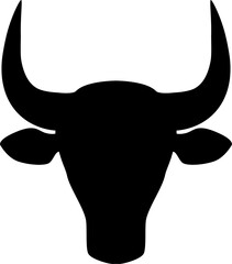 Bull Head icon silhouette illustration