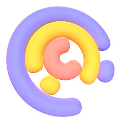 Chart in render for graphic asset web presentation or other