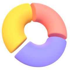 Doughurt Chart in render for graphic asset web presentation or other