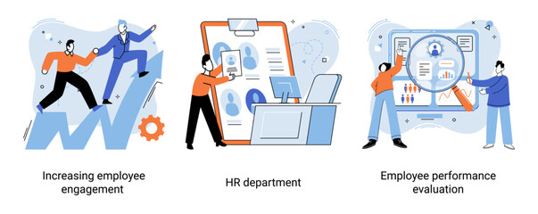 Employee performance evoluation, analysis of effectiveness of professional activity scenes set. Establishing level of compliance of characteristics of an employee with requirements of position held