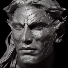 Sculpture of a Norse god