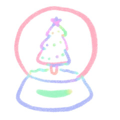 Rainbow line Christmas decoration, signs and symbols, Hand drawn in doodle style.