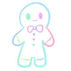 Rainbow line Christmas decoration, signs and symbols, Hand drawn in doodle style.