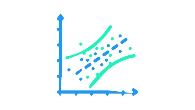 linear regression color icon animation