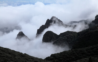 Fototapeta na wymiar Gran Canaria, hiking route between Tenteniguada village in Valsequillo municipality and Pico de las Nieves