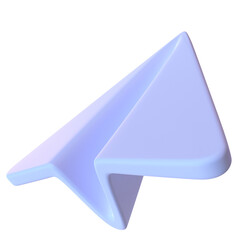 Paper Plane in 3d render for graphic asset web presentation or other