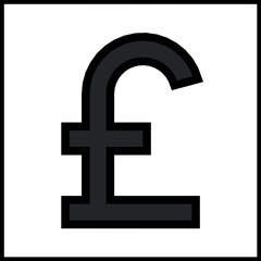 Obraz premium Pound Currency Symbol, Pixel perfect