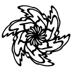 Mandala flower. PNG with transparent background