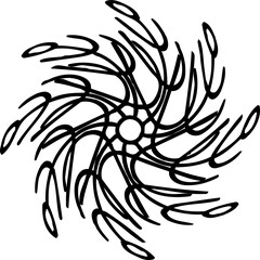 Mandala flower. PNG with transparent background