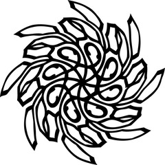 Mandala flower. PNG with transparent background