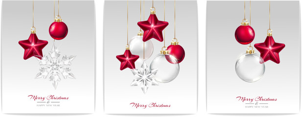 Christmas decorative background with festive decoration elements. New Year concept