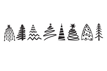 Christmas Tree Svg, Pine Hand Drawn svg, Farmhouse Christmas svg, Winter Svg, Pine Tree Svg, Xmas, DXF, Clipart, PNG, Cut File, Cricut, Silhouette, Instant download, Christmas Tree Bundle SVG