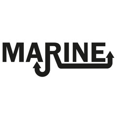 Marine logo type. Logo for cargo, cargo ship company.