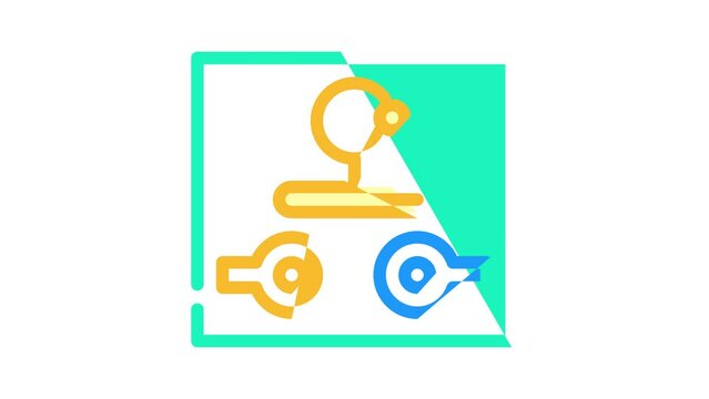 joystick switches mechanism color icon animation