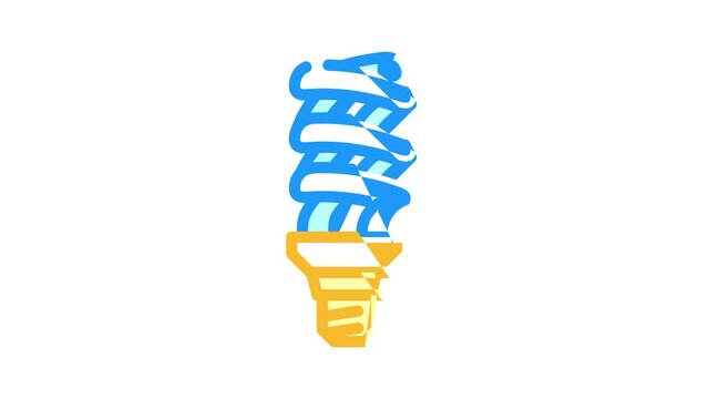 cfl light bulb color icon animation