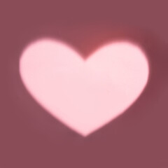 Heart shaped shadow as copy space. Modern Valentine's day concept. Creative love idea. Minimalistic Mother's day composition.