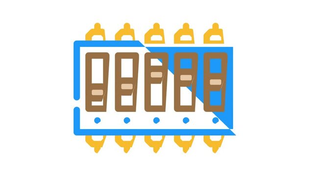 dip electronic color icon animation