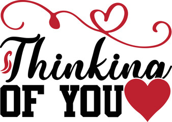 Naklejka premium thinking of you