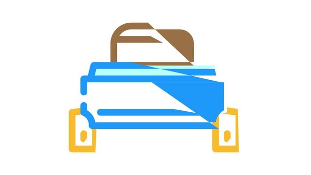 push button switch color icon animation