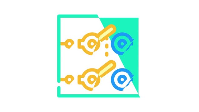 double pole single throw switch color icon animation