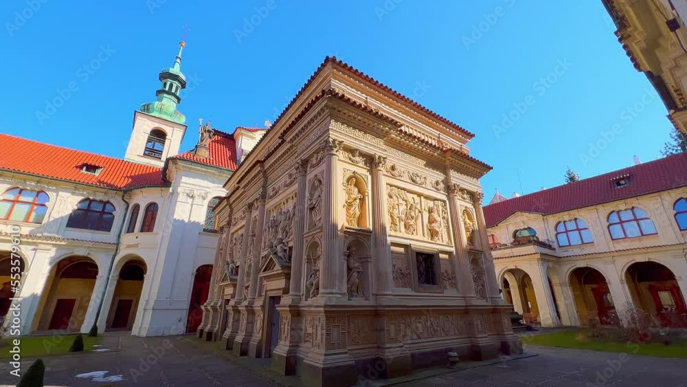 Poster Loretto Chapel in Cloister of Prague Loreta, Czechia