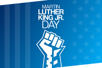 MLK. Martin Luther King Jr. Day. Vector illustration. Holiday poster. - obrazy, fototapety, plakaty